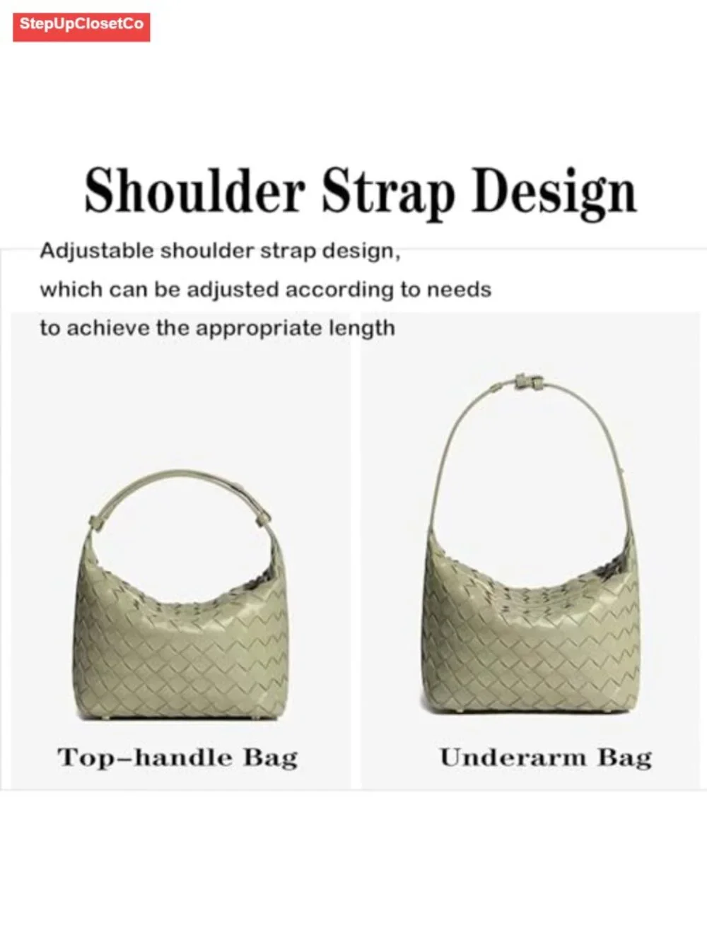 Hand Woven Suede Leather Hobo Tote Bag Vegan Shoulder Purse